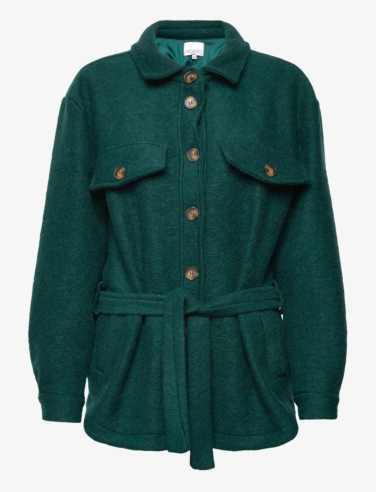 Noella - Koi Shirt Jacket - winter jackets - bottle green - 0