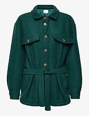 Noella - Koi Shirt Jacket - lyhyet villakangastakit - bottle green - 0