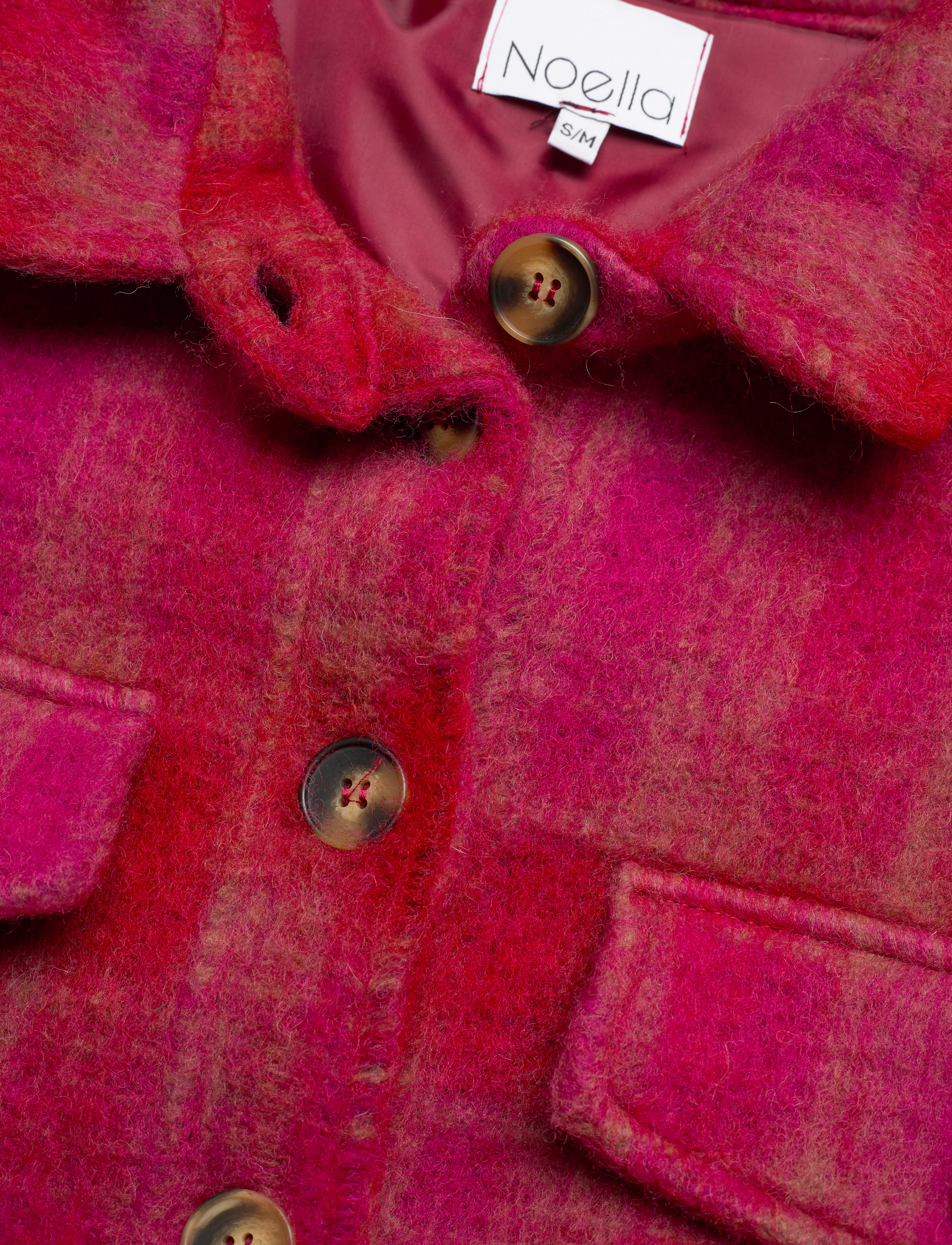 Noella - Koi Shirt Jacket - pink/red checks - 2