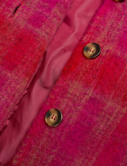Noella - Koi Shirt Jacket - vilnoniai švarkeliai - pink/red checks - 4