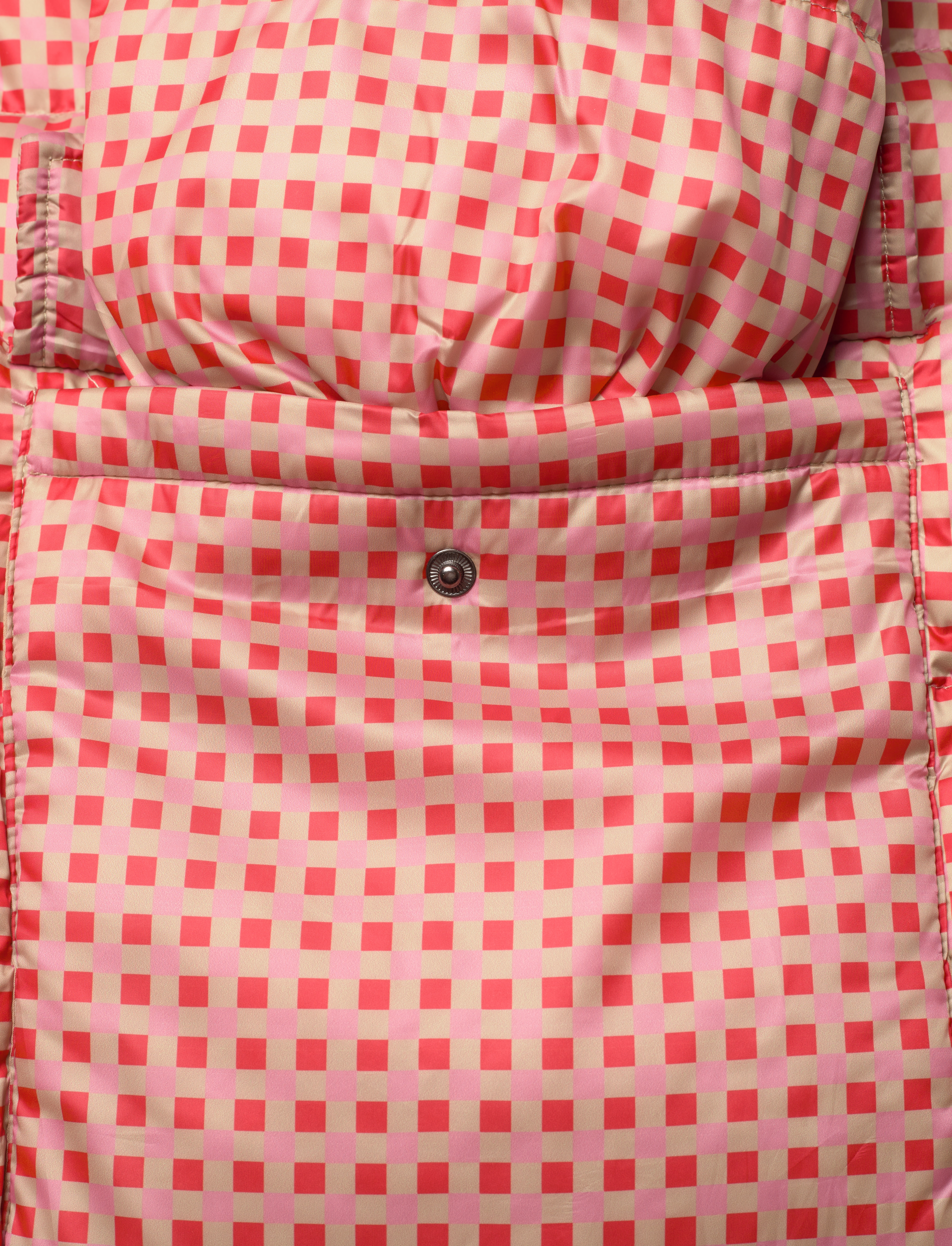 Noella - Eliza Puffer Coat - pink/red checks - 4