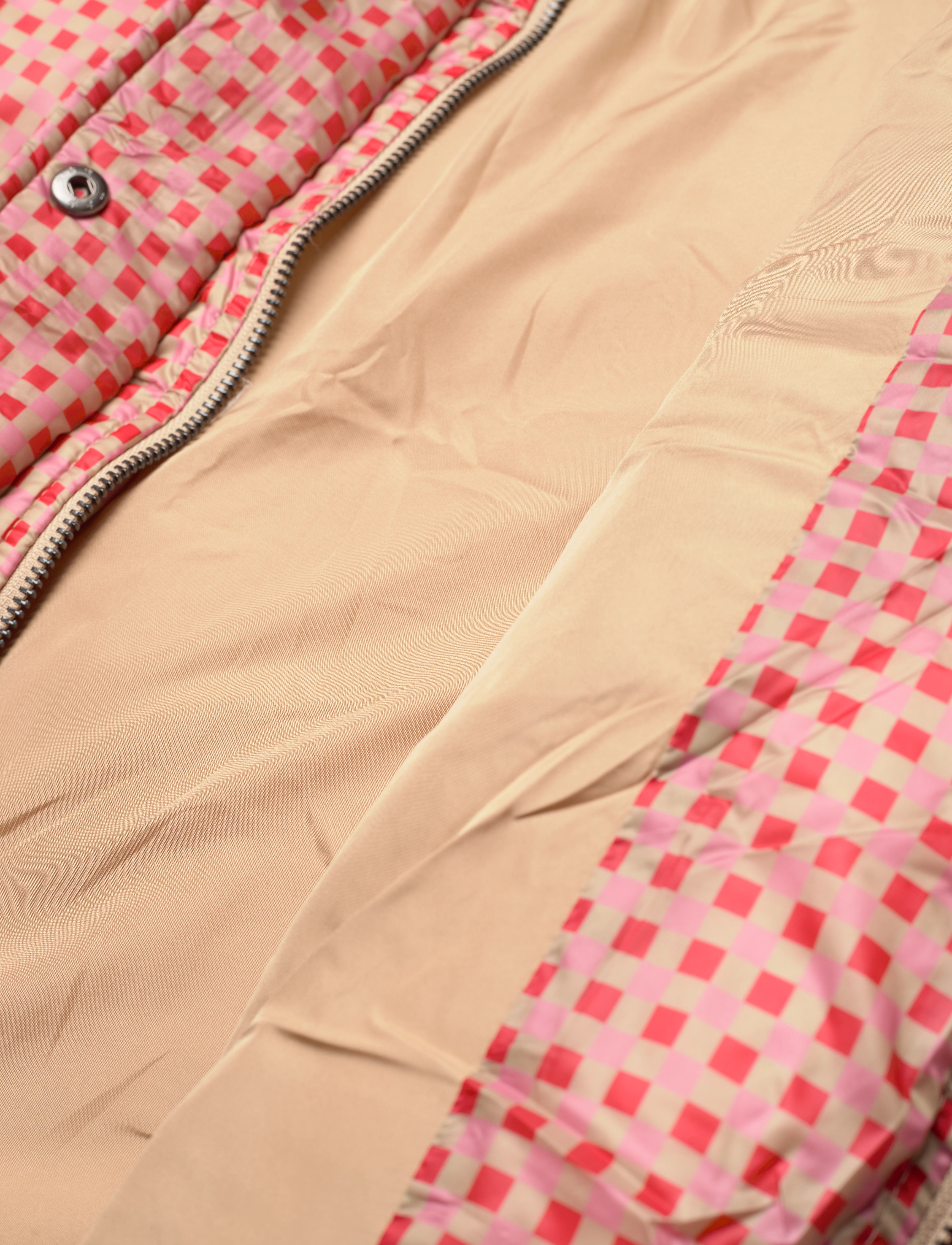 Noella - Eliza Puffer Coat - pink/red checks - 5