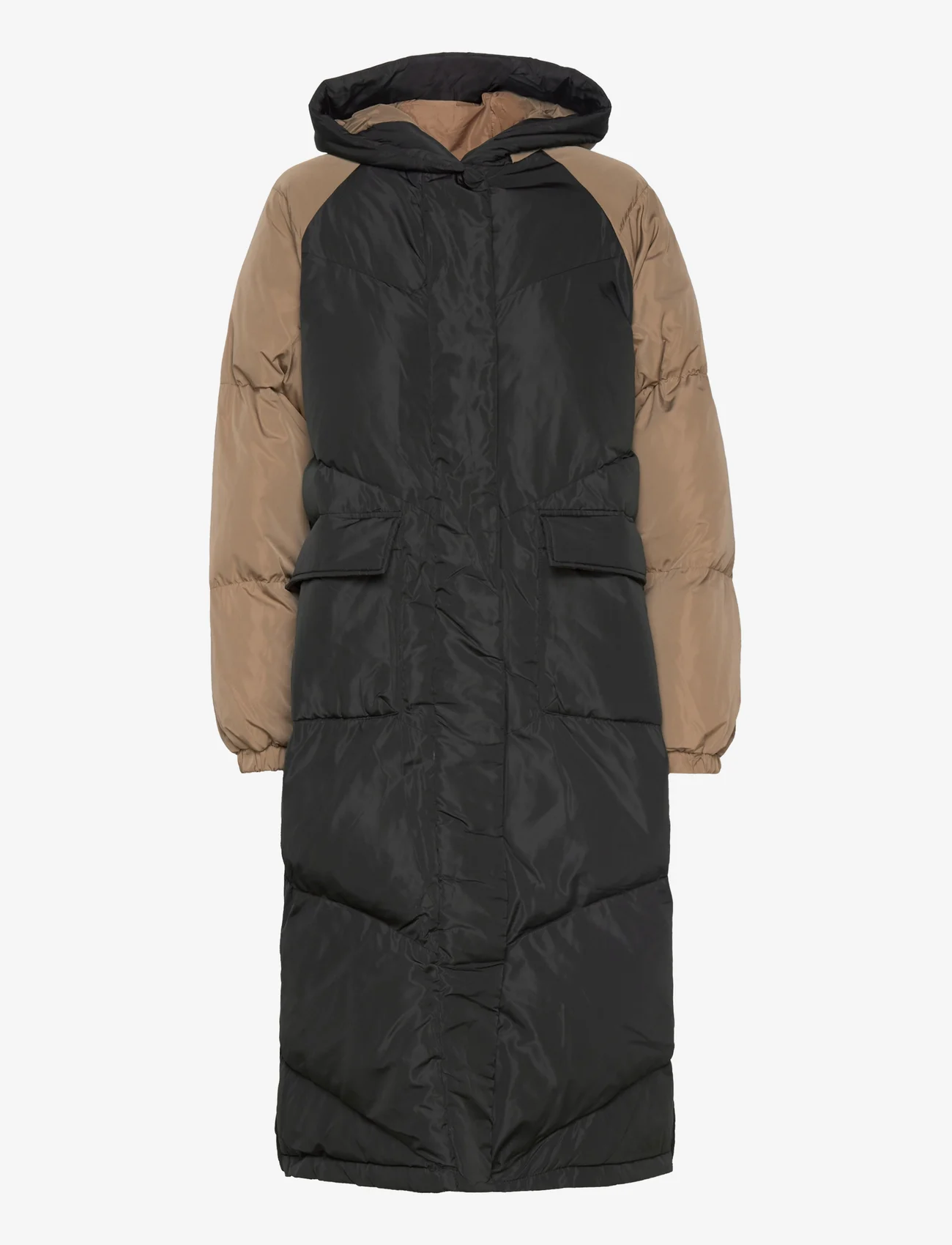 Noella - Kaila Oversize Puffer Coat - winter coats - black/camel mix - 0