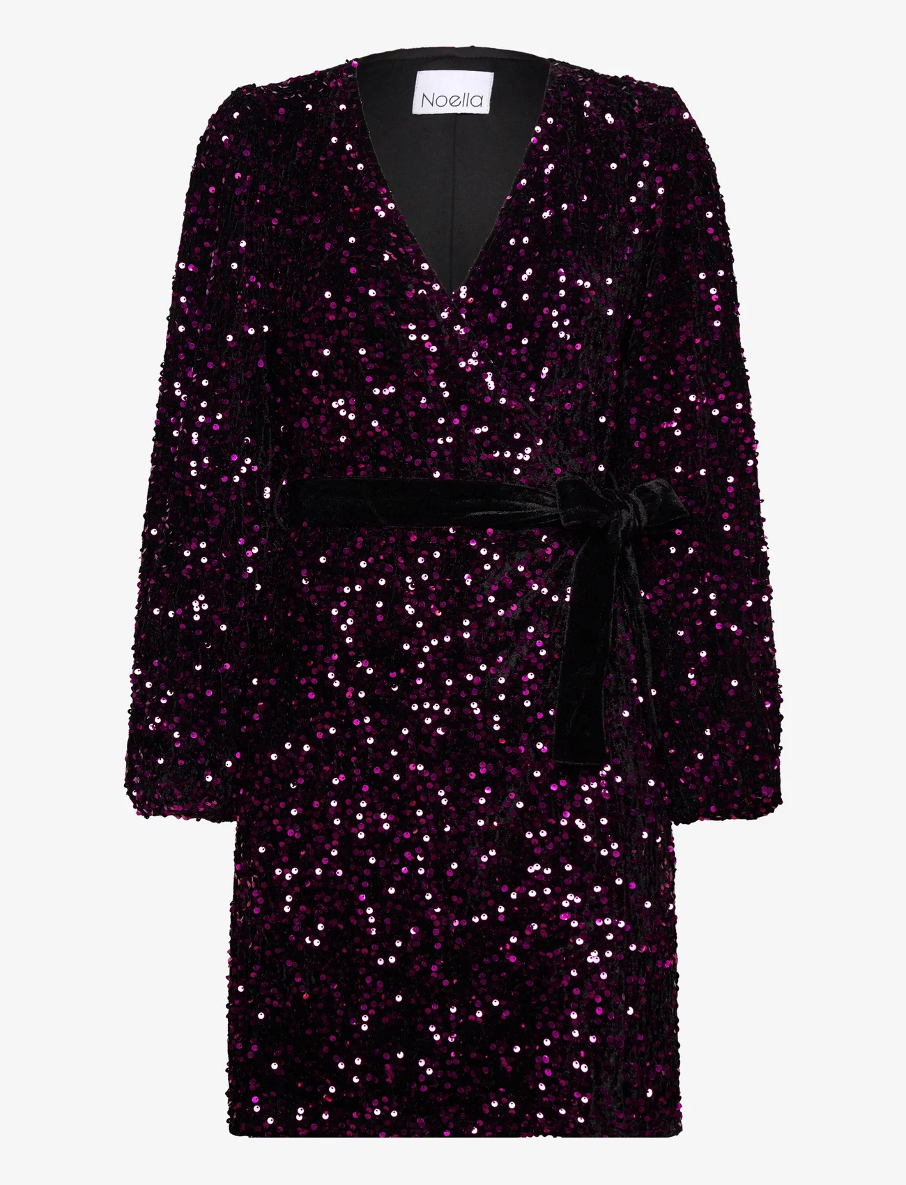 Noella - Teagan Wrap Dress - ballīšu apģērbs par outlet cenām - fuxia/black - 0