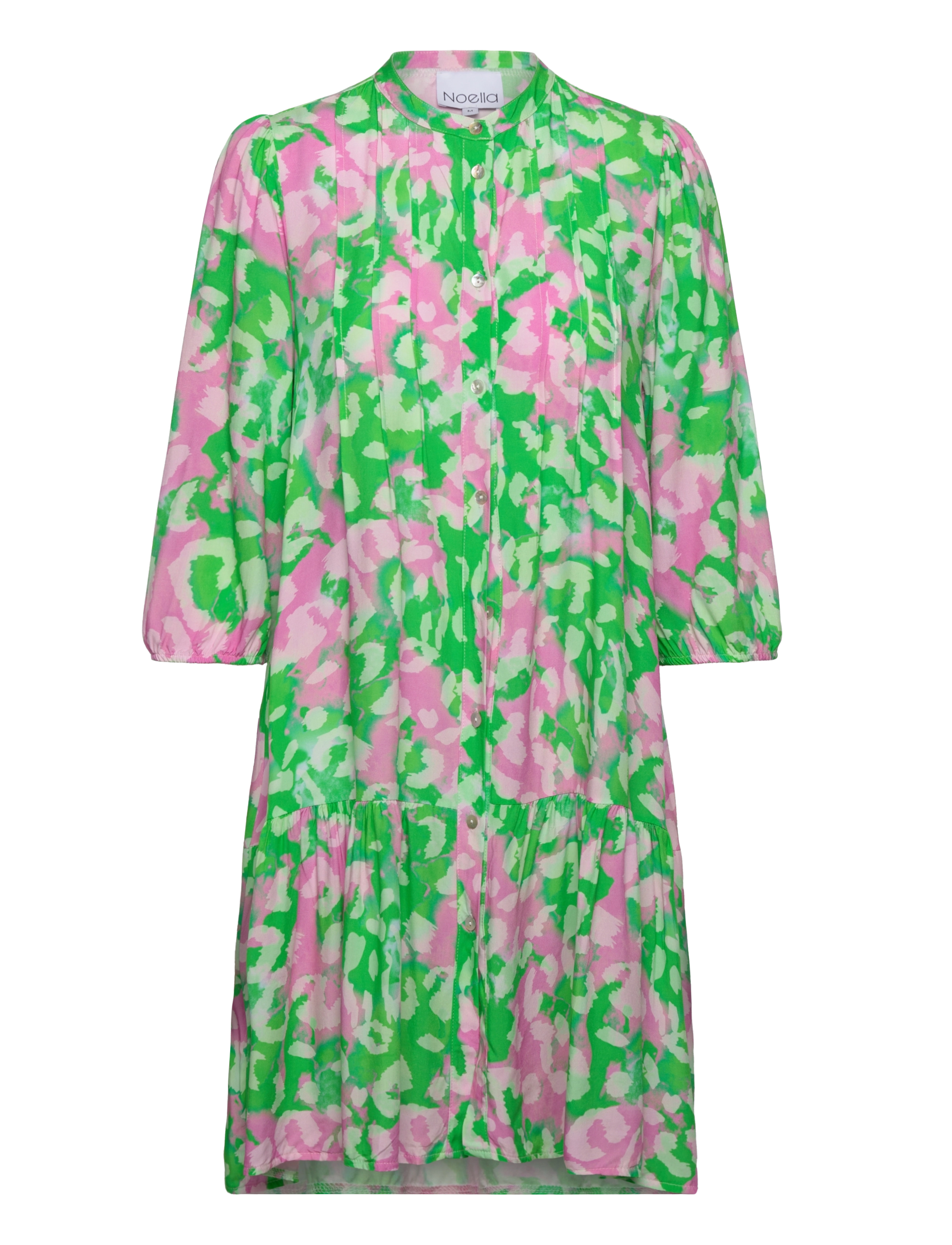 Noella Imogene sh. Dress - Kjoler - GREEN/PINK / green