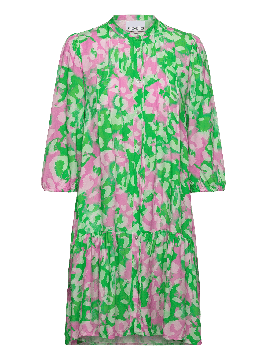 Noella - Imogene sh. Dress - hemdkleider - green/pink - 1