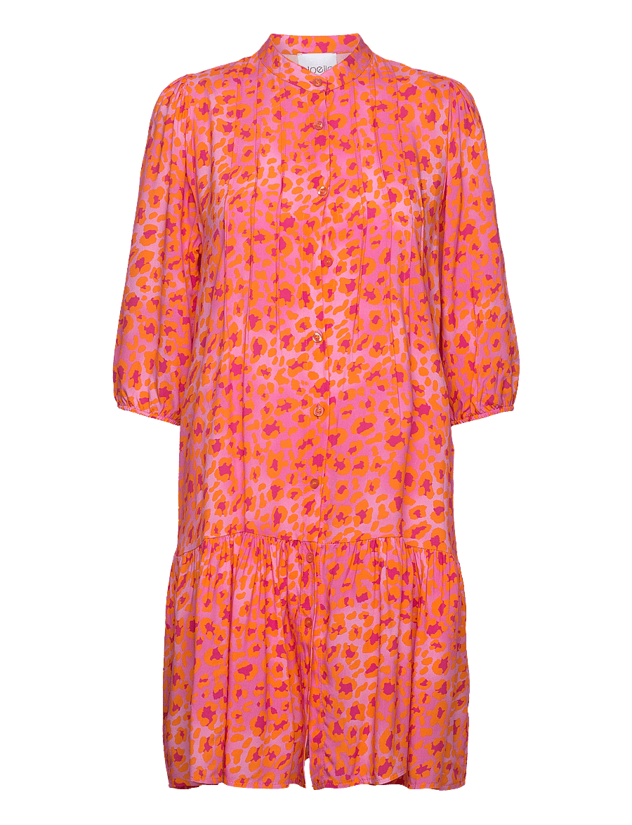 Noella - Imogene sh. Dress - hemdkleider - orange mix - 1