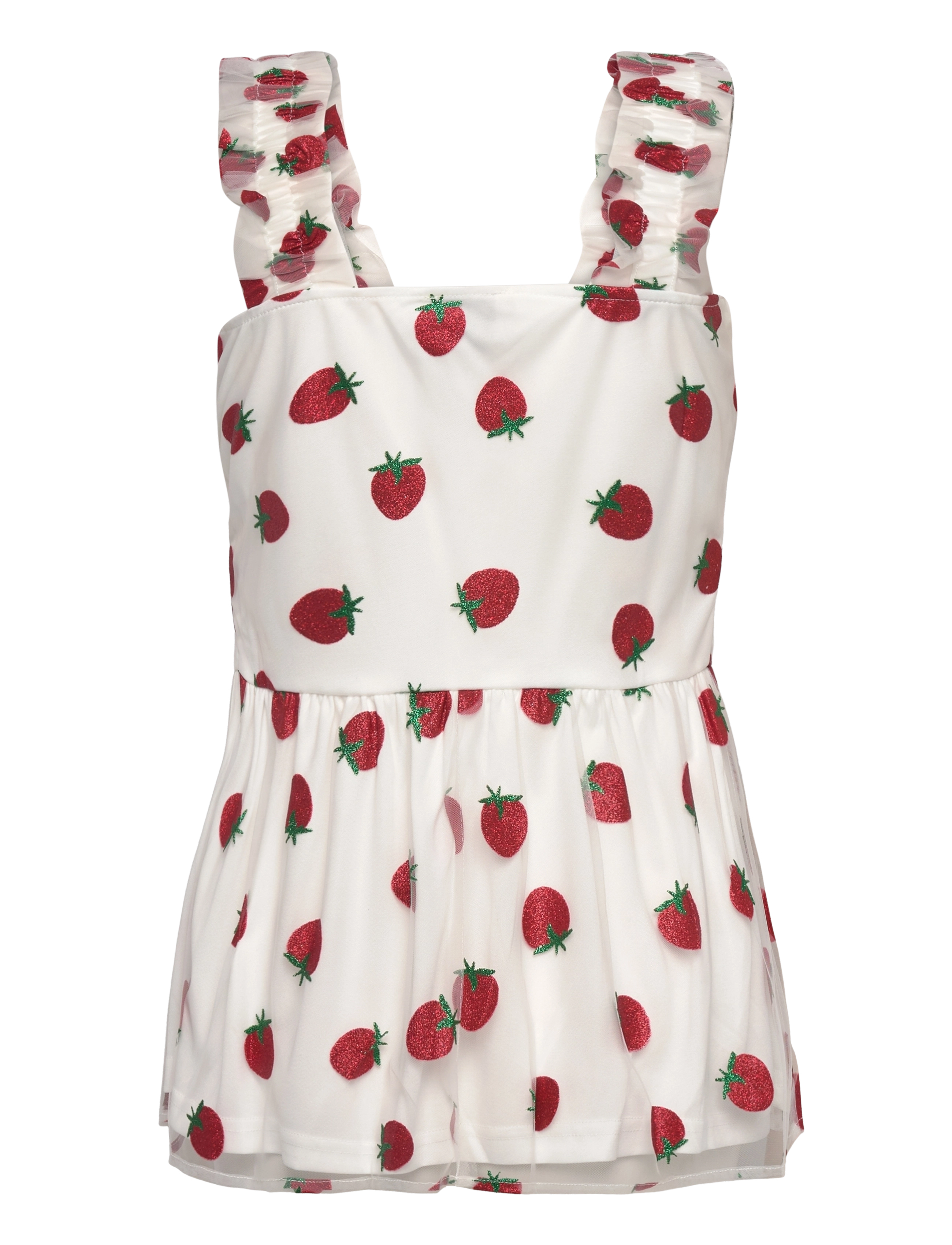 Noella - Berry Strap Top - red mix - 1