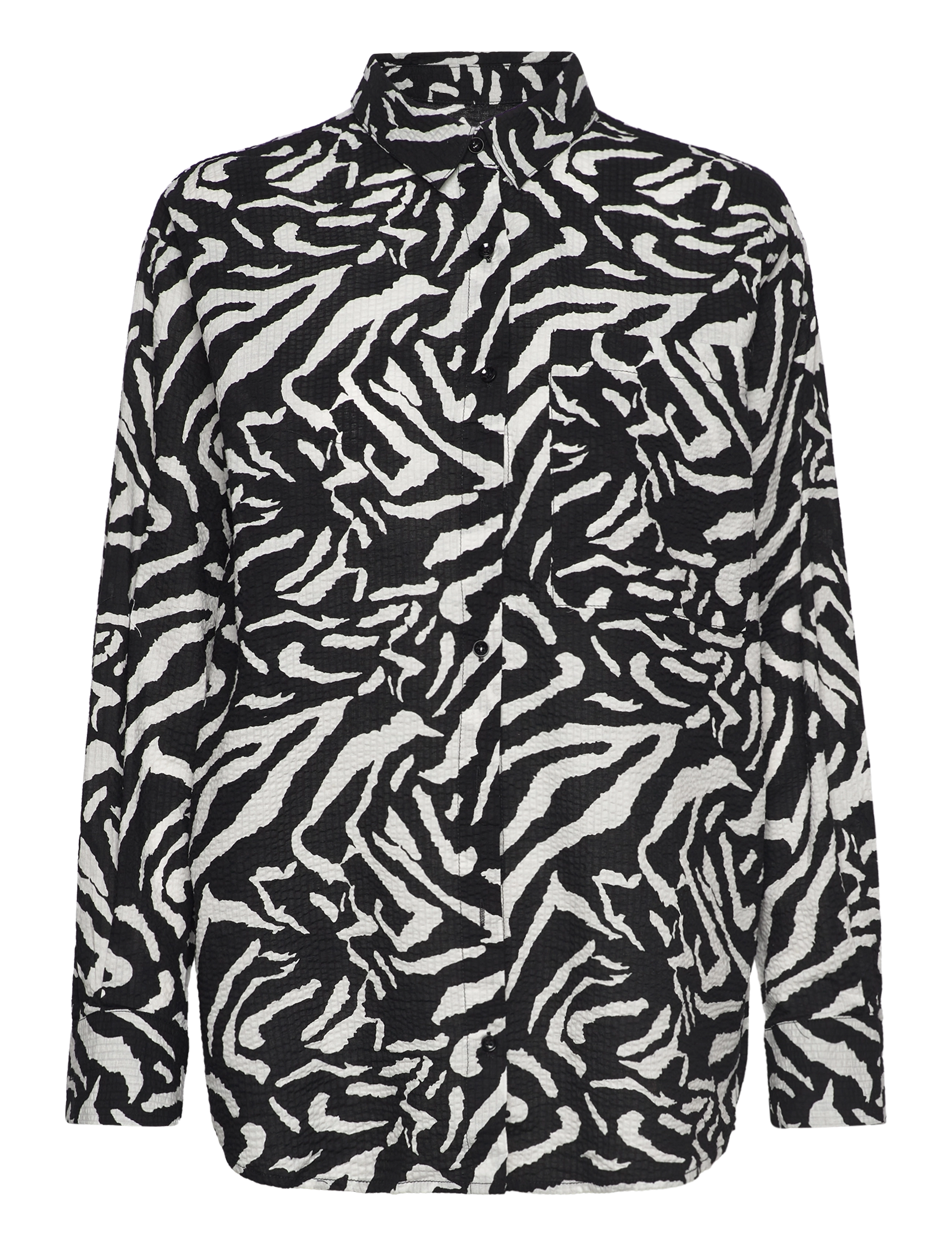 Noella Tilde Shirt Cotton - Transitional Layering - BLACK / multi