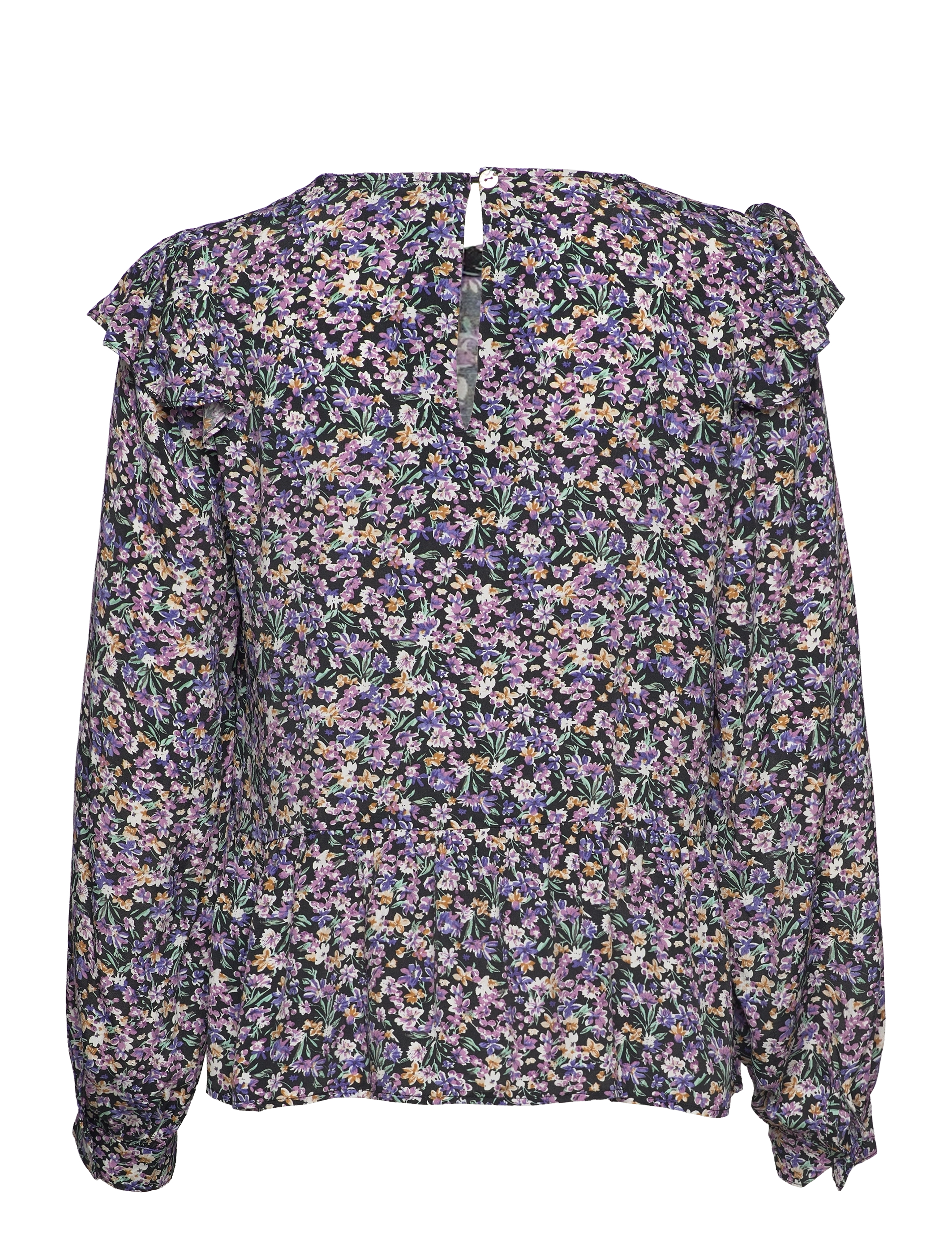 Noella - Luca Blouse Viscose - pitkähihaiset puserot - lilac/orange flower - 1