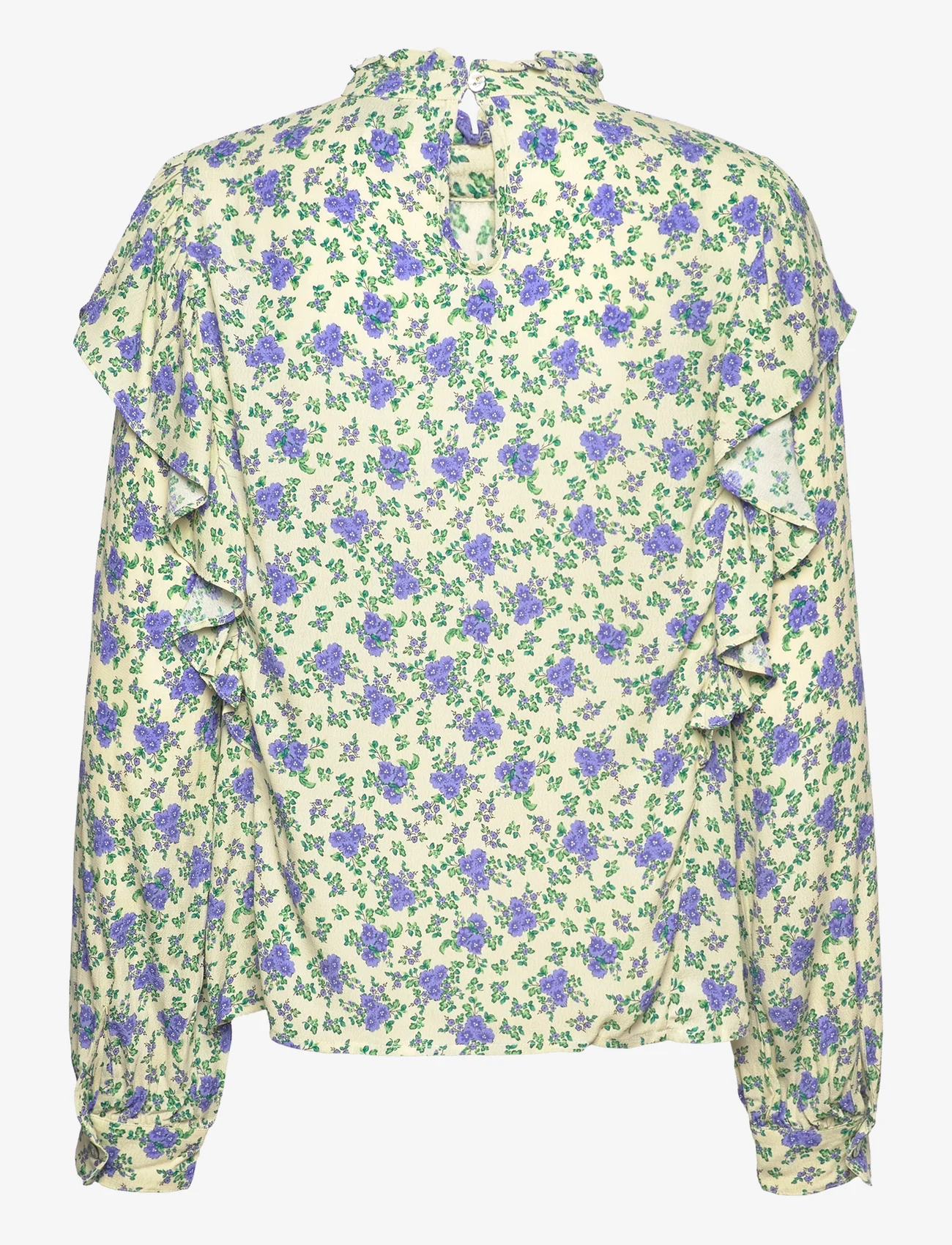 Noella - Line Blouse Viscose - langærmede bluser - lilac/lime flower - 1