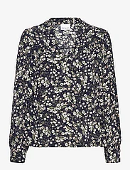 Noella - Leni Blouse Viscose - blouses met lange mouwen - navy flower - 0
