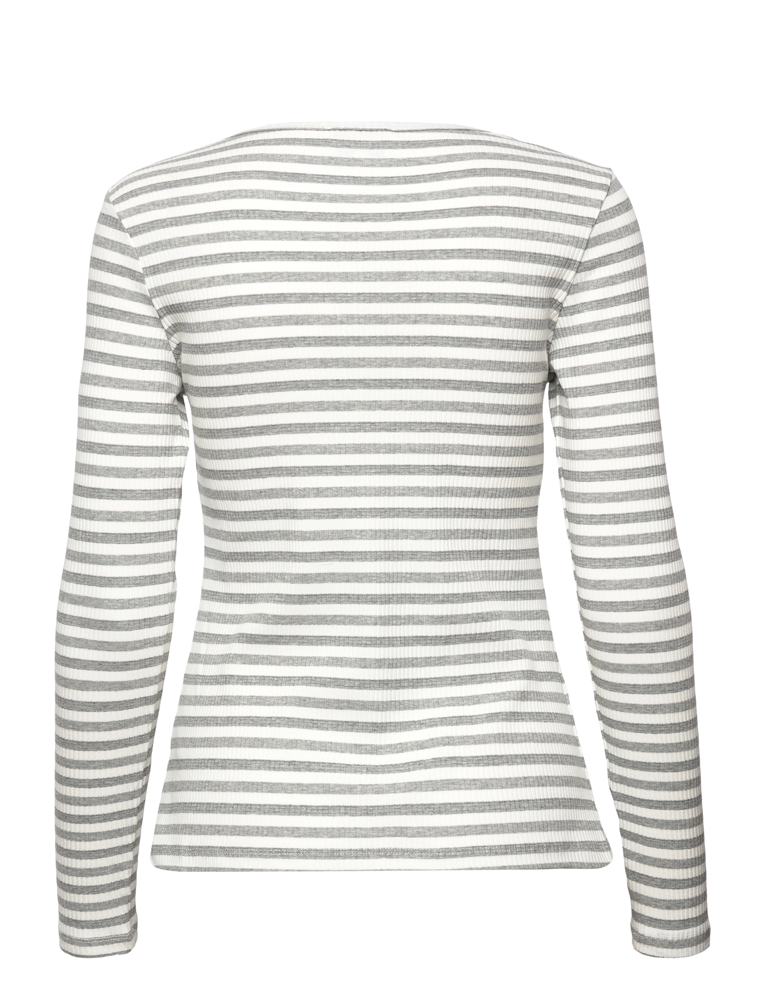 Noella - Luelle Tee Long Sleeve - grey mel/cream - 1