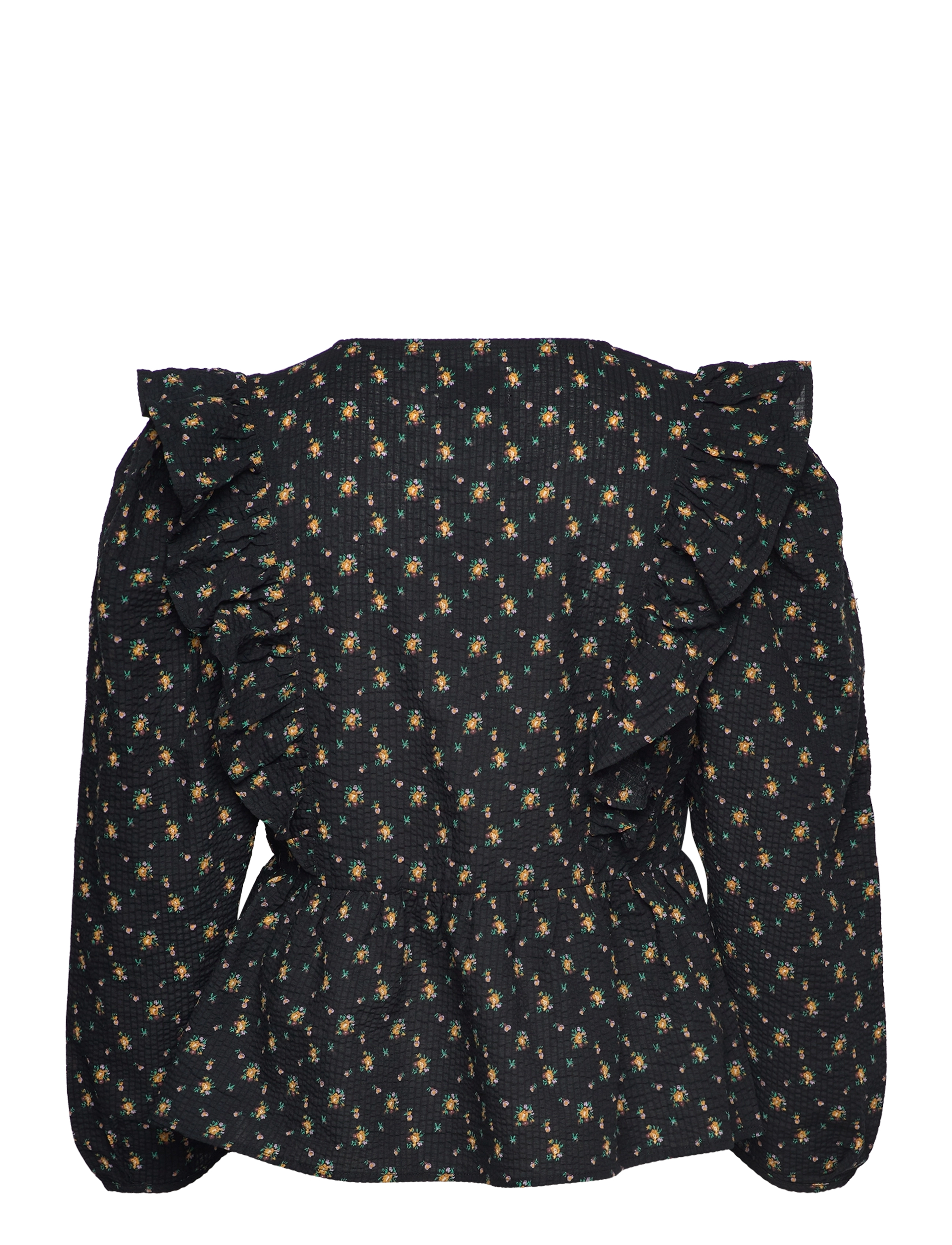 Noella - Liva Blouse Seersucker - green/orange mix - 1
