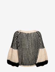 Noella - Liana Knit Sweater - jumpers - cream/black - 2