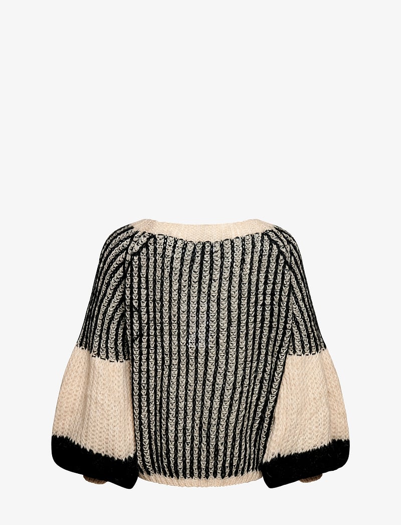 Noella - Liana Knit Sweater - striktrøjer - cream/black - 3