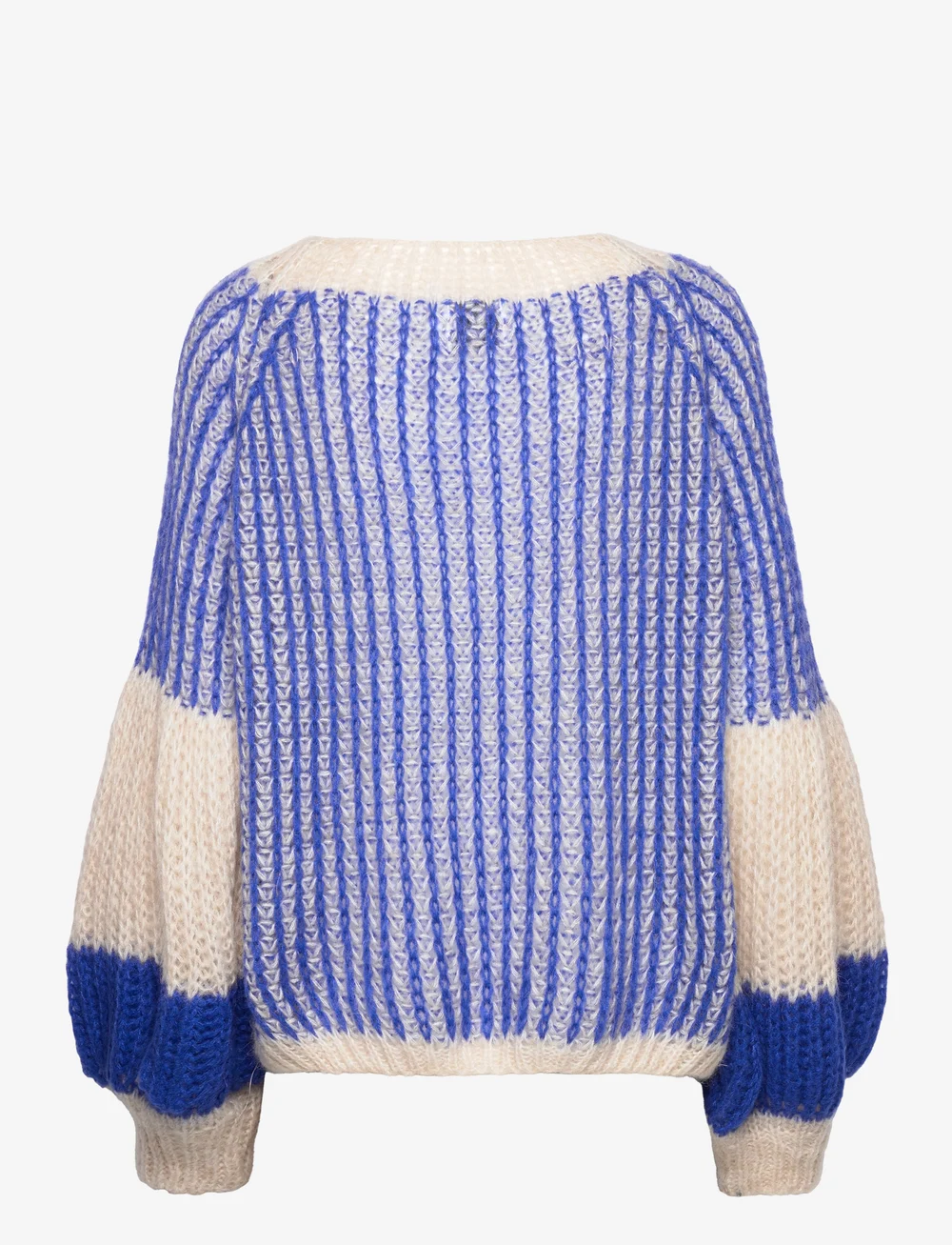 Noella - Liana Knit Sweater - striktrøjer - cream/cobalt blue - 1