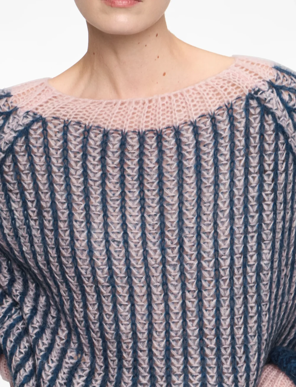 Noella - Liana Knit Sweater - stickade tröjor - rose/navy - 5