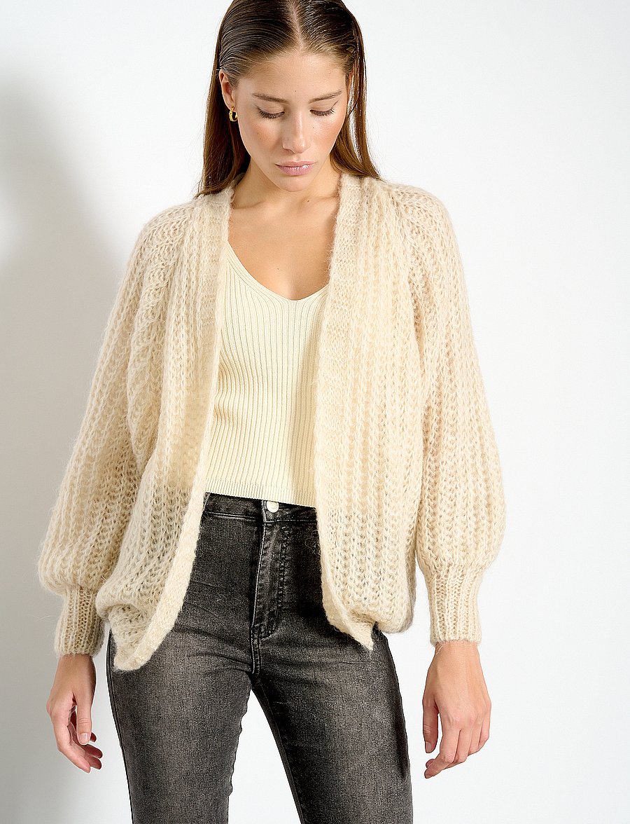 Noella - Joseph Cardigan Solid - kardiganid - beige - 0