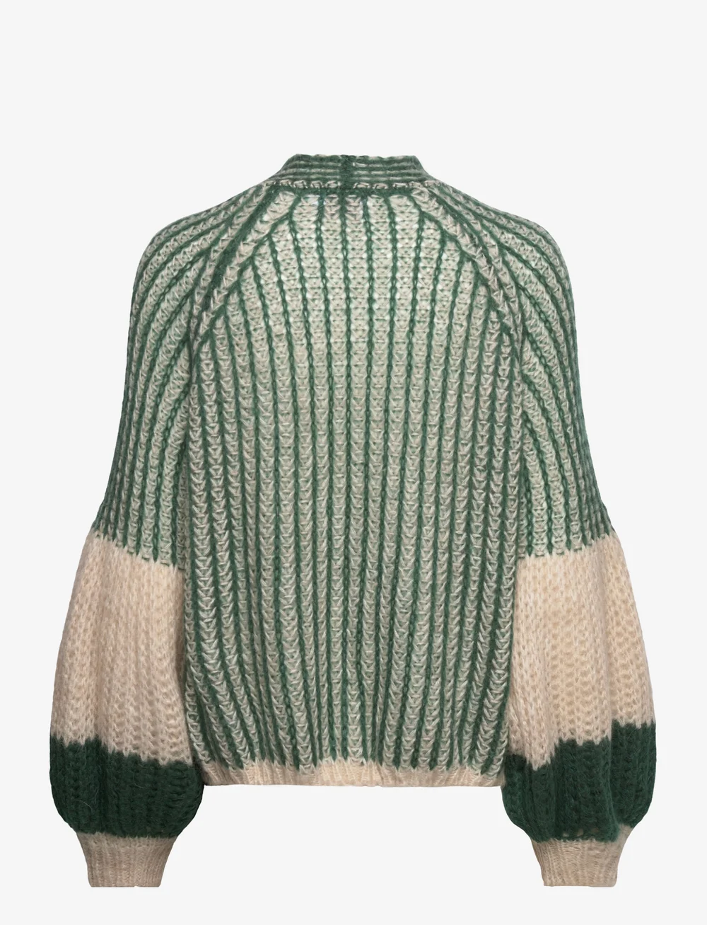 Noella - Liana Knit Cardigan - cardigans - beige/bottle green - 1