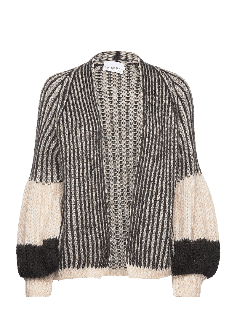 Noella - Liana Knit Cardigan - kardigani - cream/black - 0