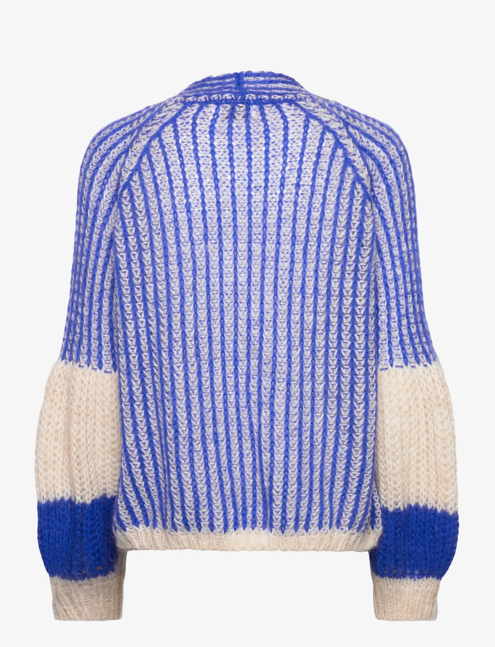 Noella - Liana Knit Cardigan - koftor - cream/cobalt blue - 1