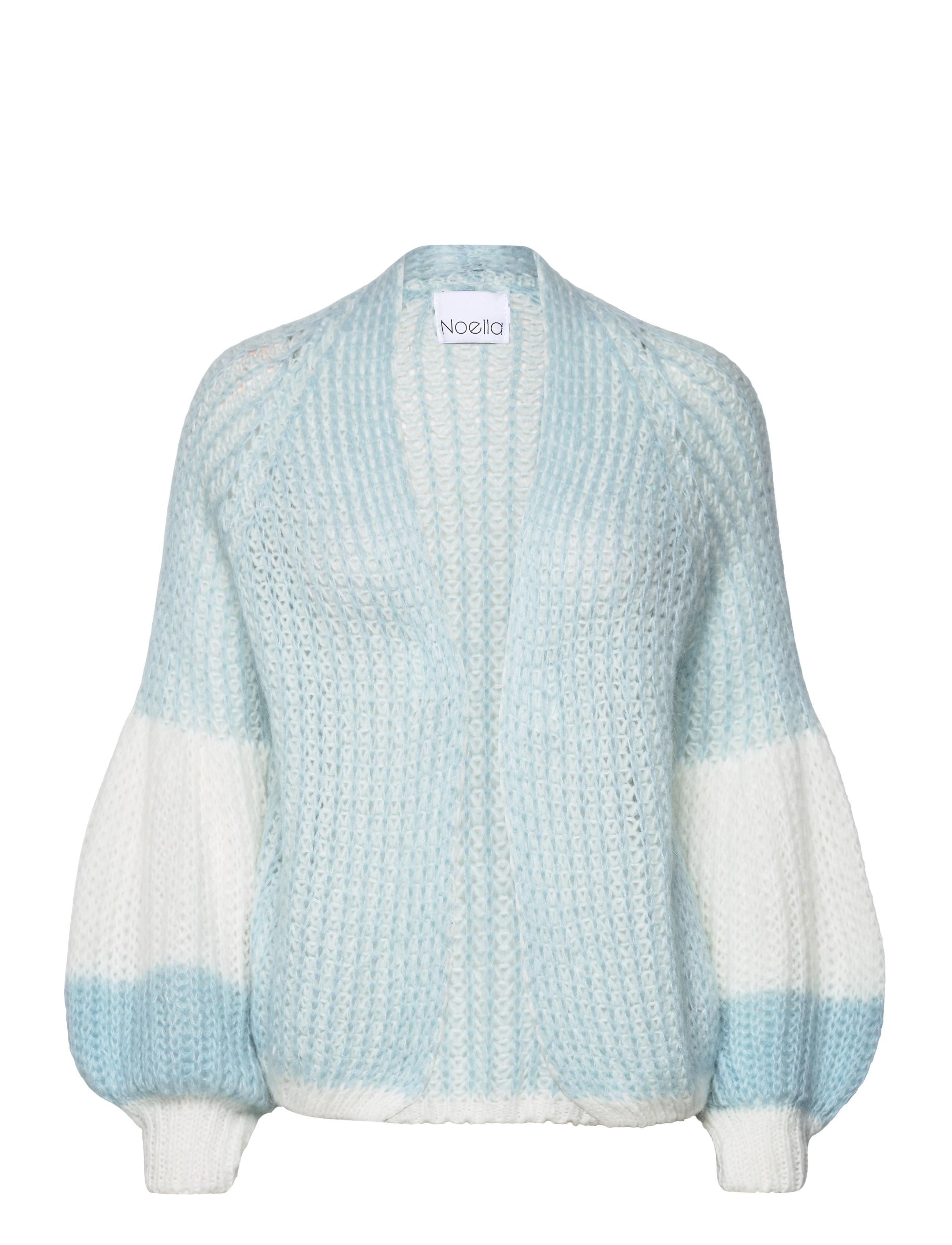 Noella Liana Knit Cardigan - Cardigans - LIGHTBLUE/WHITE / blue