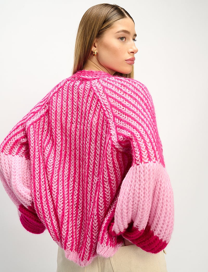 Noella - Liana Knit Cardigan - koftor - pink bubblegum - 3