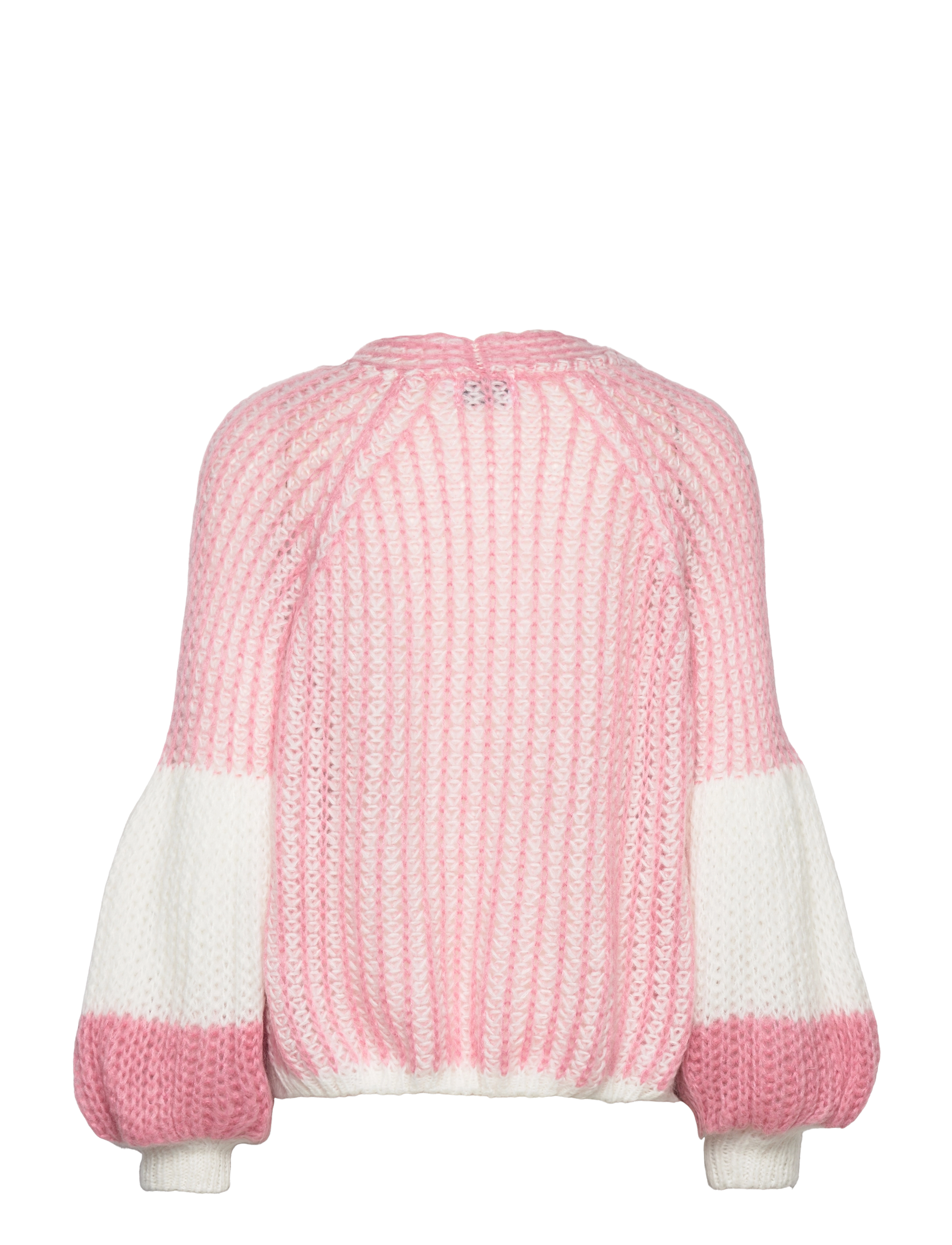 Noella - Liana Knit Cardigan - koftor - white/rose - 1