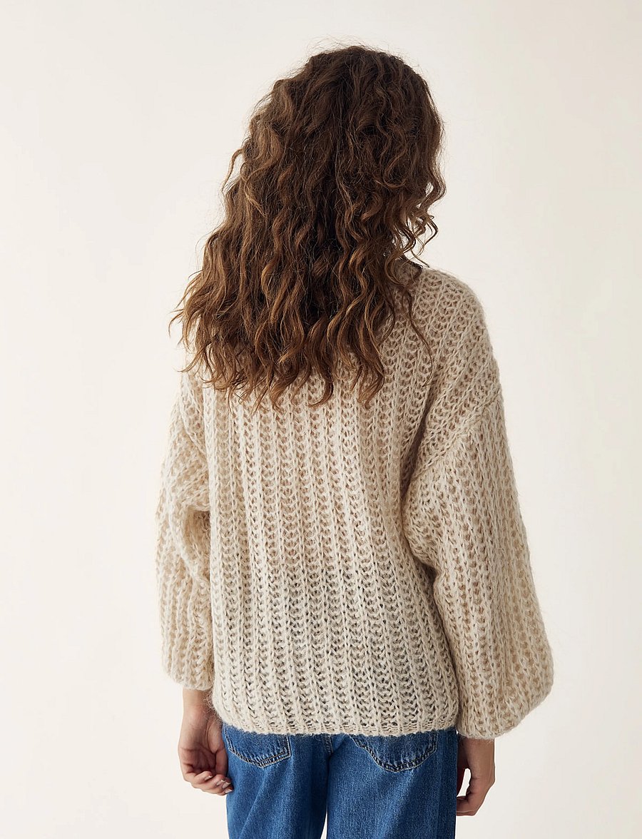 Noella - Joseph Knit Sweater - striktrøjer - beige - 3