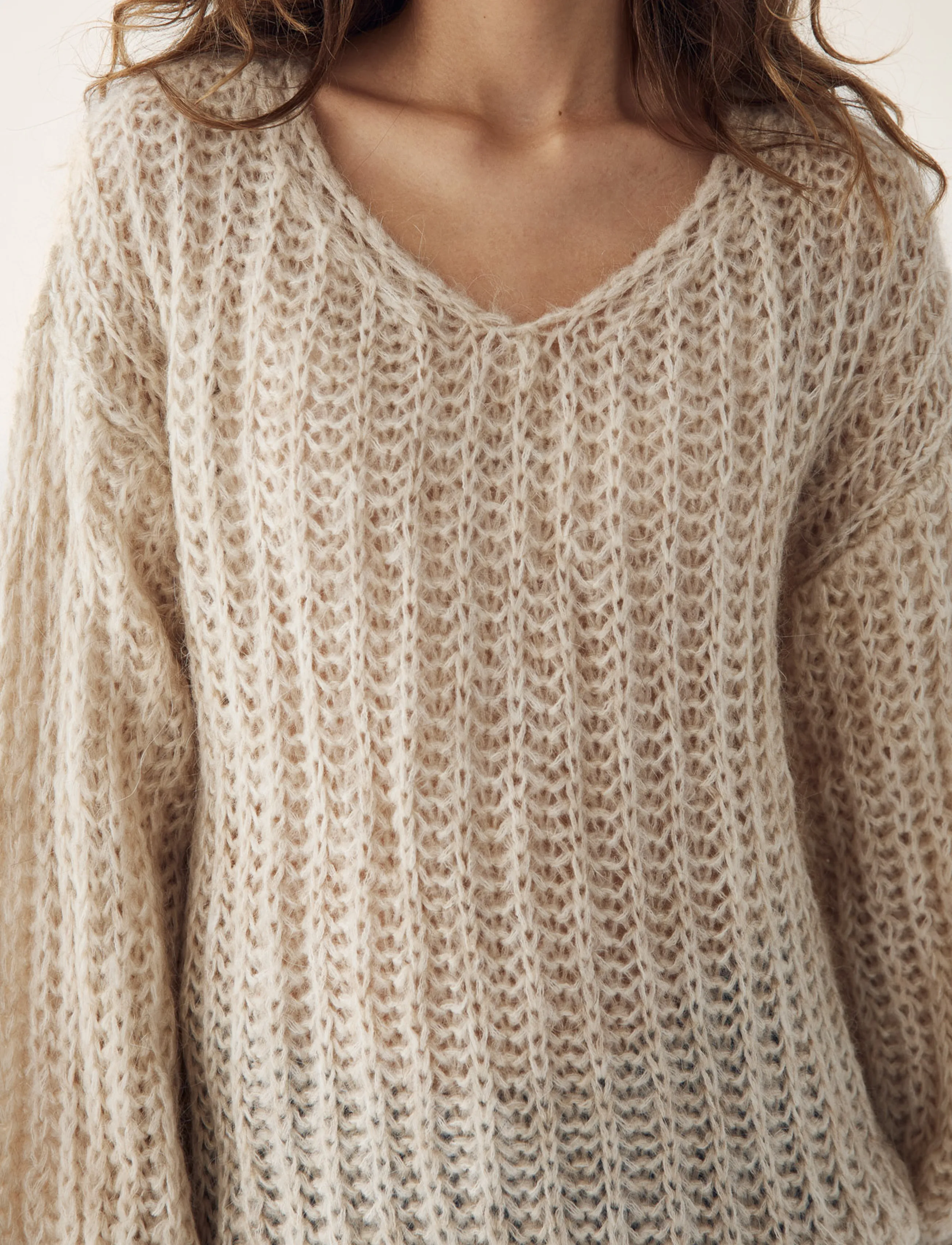 Noella - Joseph Knit Sweater - striktrøjer - beige - 4