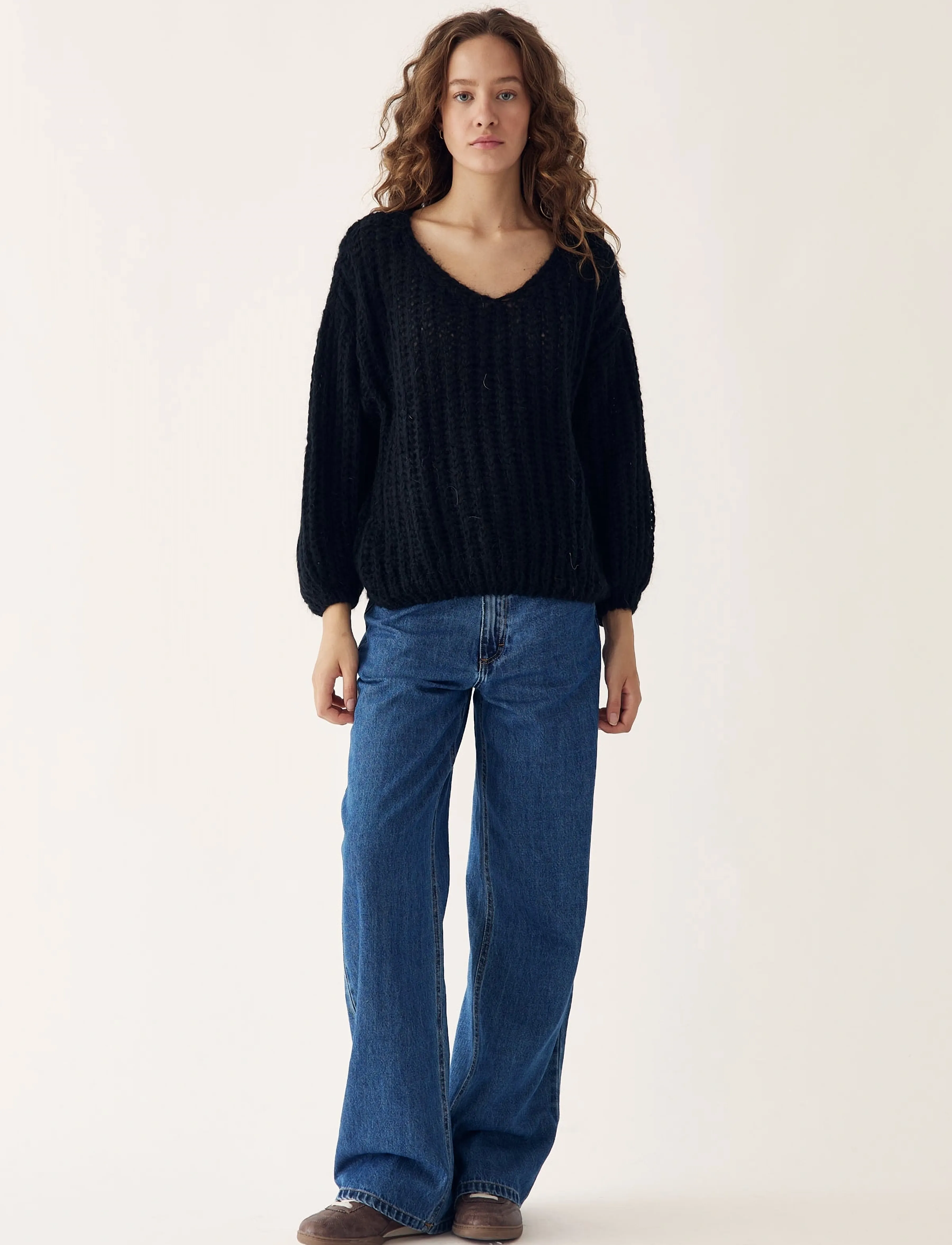 Noella Joseph Knit Sweater, L/XL, Knitwear, Schwarz - Jumpers, Frauen