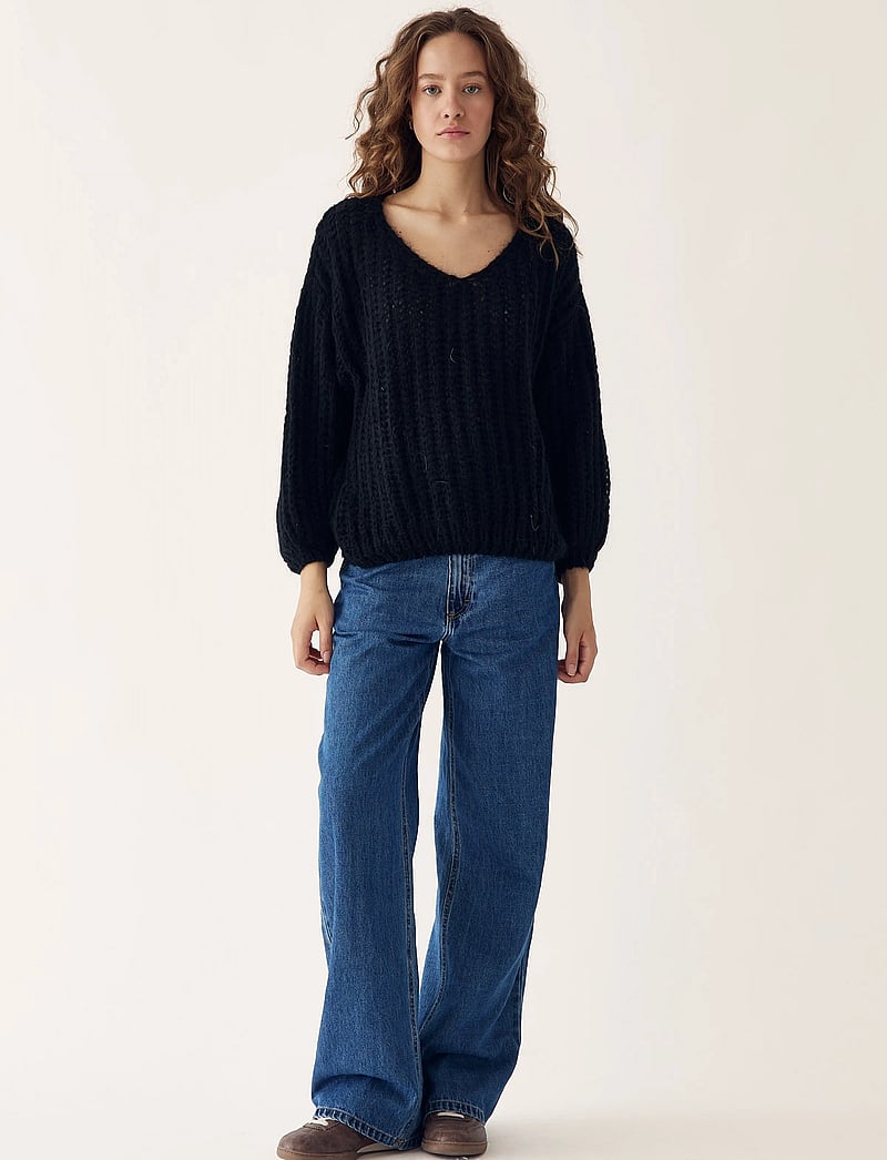 Noella - Joseph Knit Sweater - neulepuserot - black - 0
