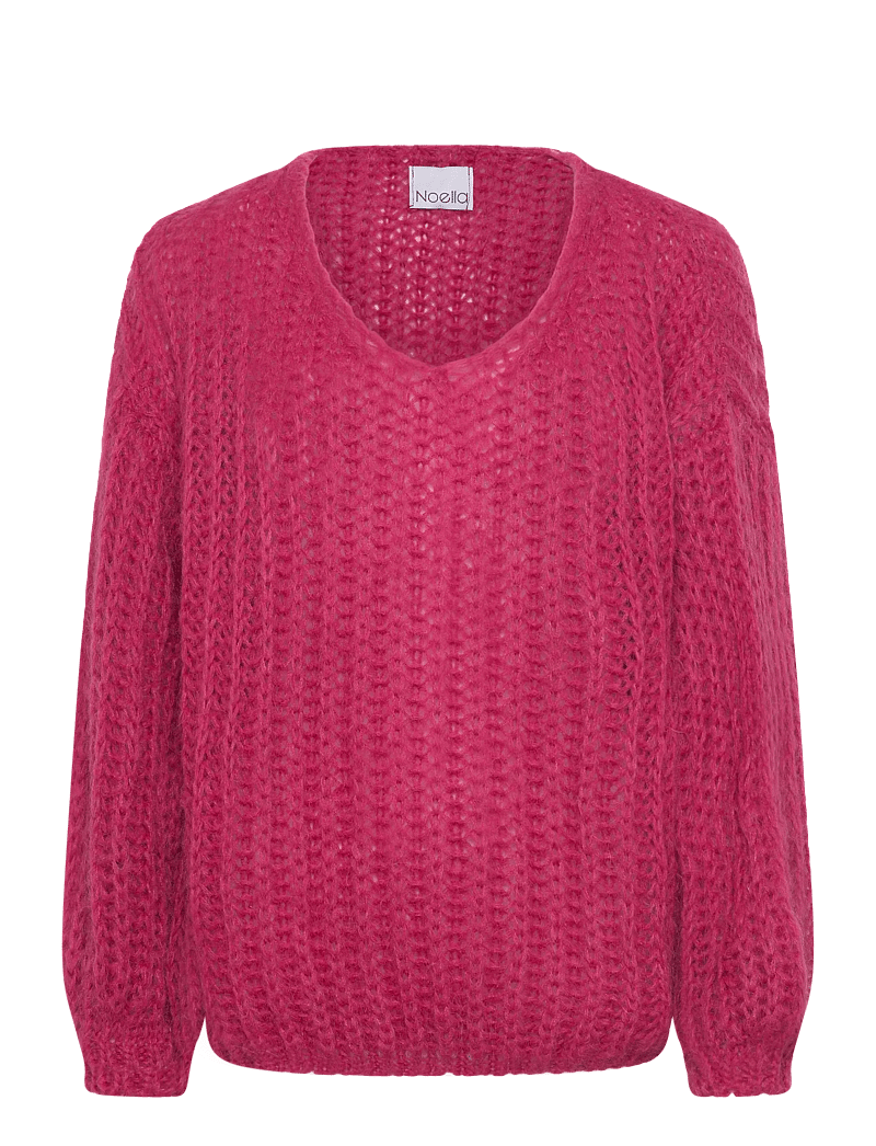 Noella - Joseph Knit Sweater - stickade tröjor - dark pink - 0