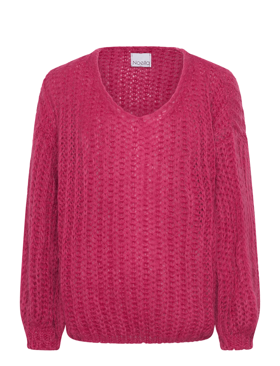 Noella - Joseph Knit Sweater - striktrøjer - dark pink - 0
