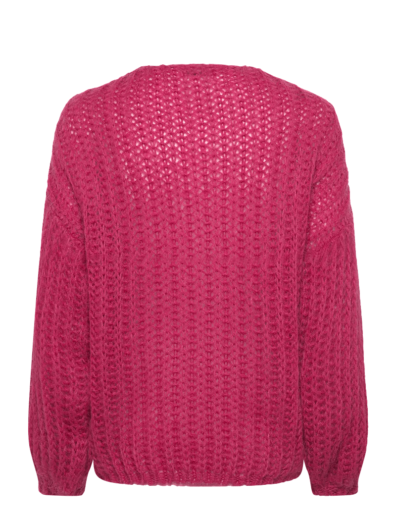 Noella - Joseph Knit Sweater - stickade tröjor - dark pink - 1