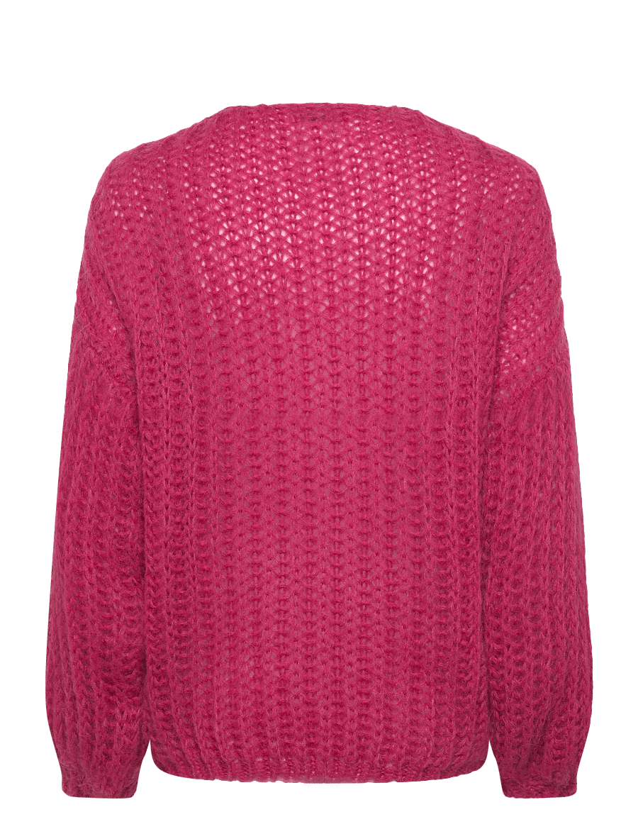 Noella - Joseph Knit Sweater - striktrøjer - dark pink - 1