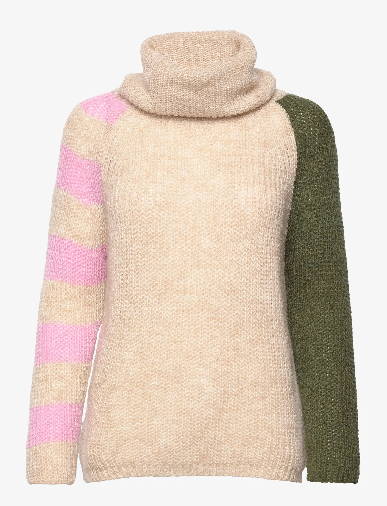 Noella - Lucille Knit Jumper - kõrge kaelusega džemprid - cream/pink/grey - 0