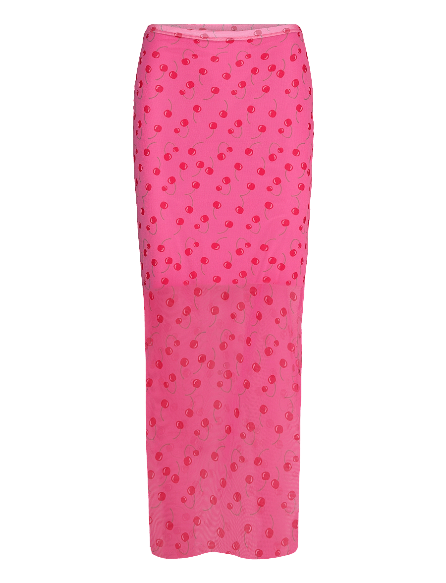 Noella - Solay Long Skirt - maxi röcke - pink cherry - 0