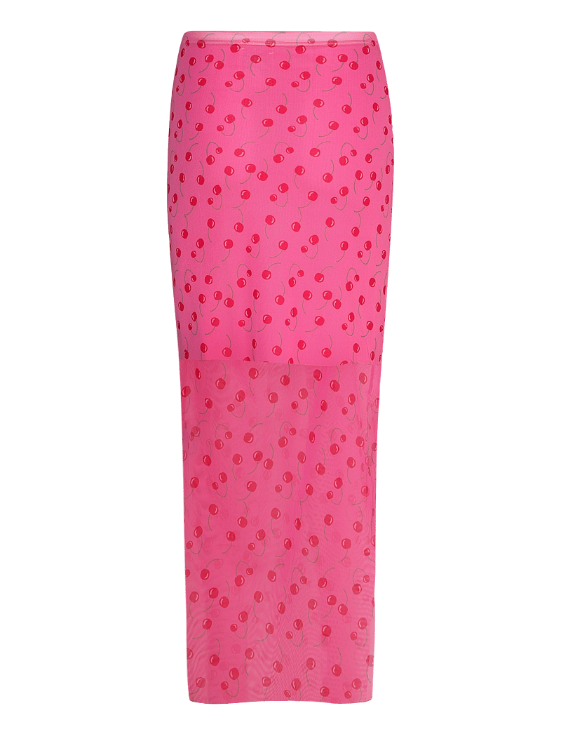Noella - Solay Long Skirt - maxikjolar - pink cherry - 1