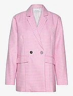 Mille Oversize Blazer - CANDY PINK CHECK