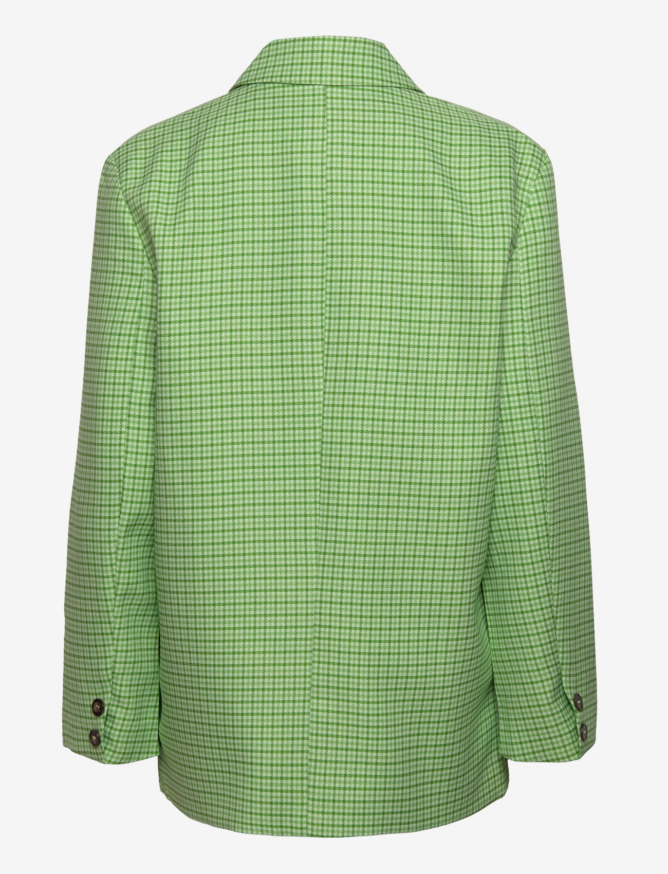 Noella - Mille Oversize Blazer - festtøj til outletpriser - lime green check - 2