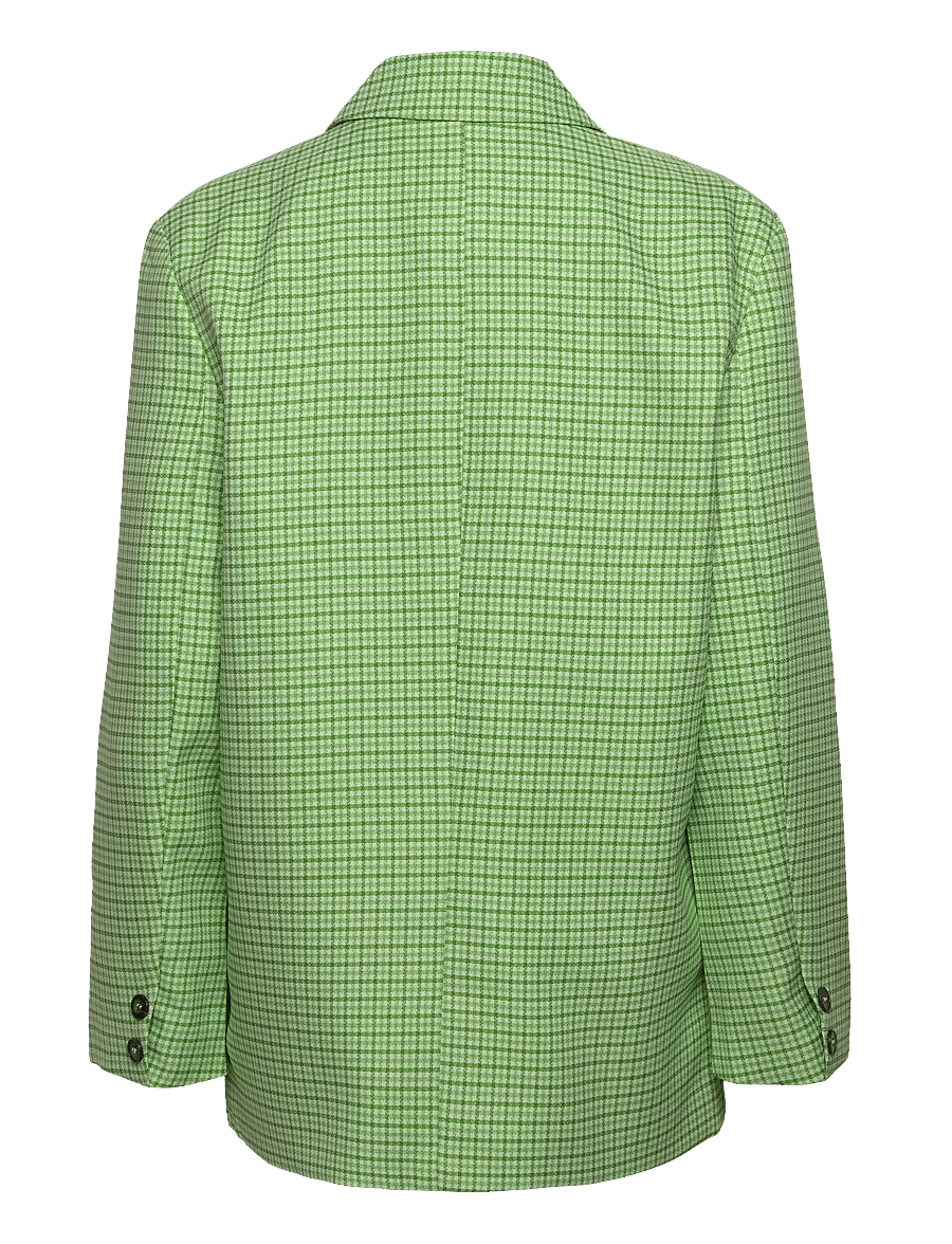 Noella - Mille Oversize Blazer - vakarėlių drabužiai išparduotuvių kainomis - lime green check - 2