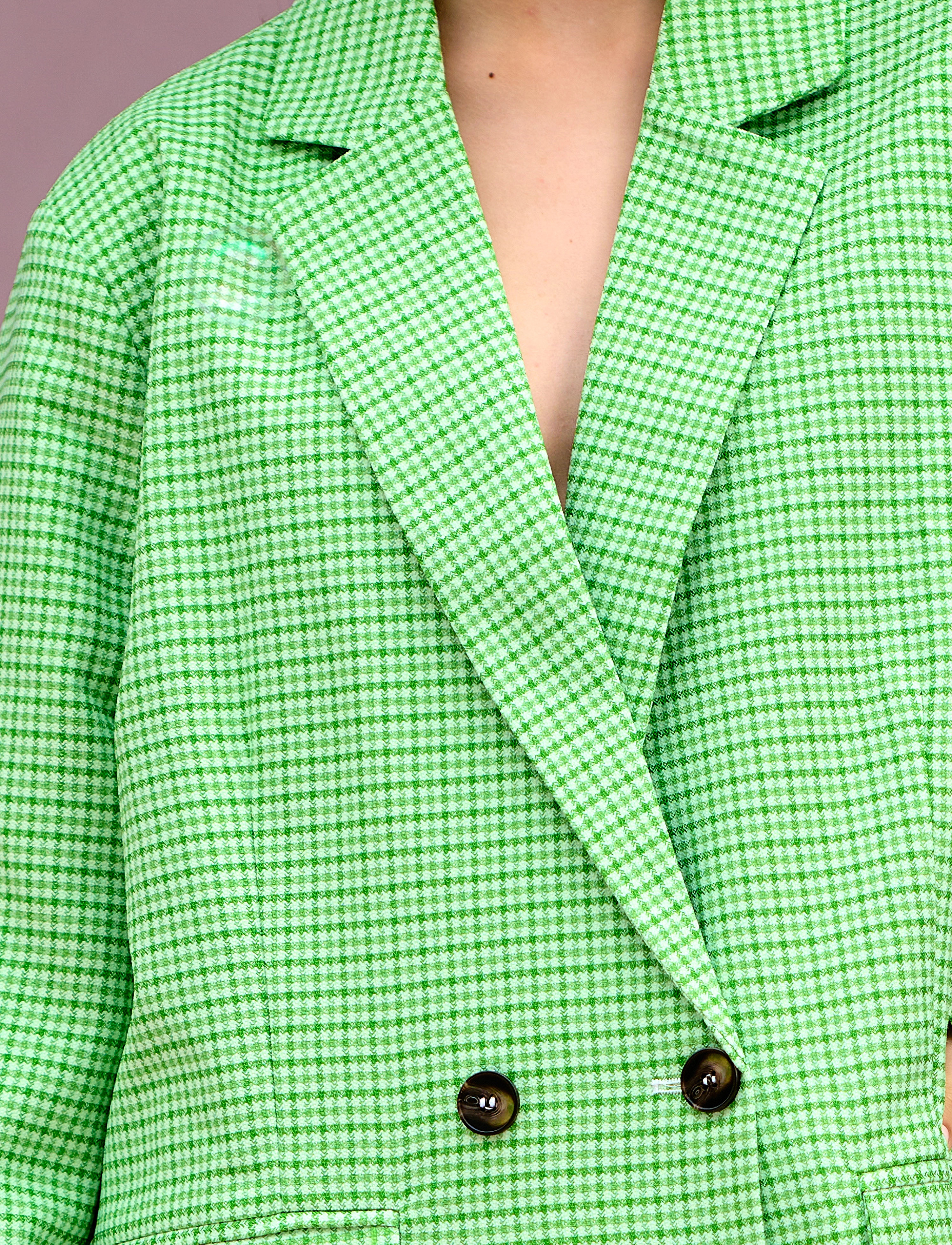 Noella - Mille Oversize Blazer - festmode zu outlet-preisen - lime green check - 4
