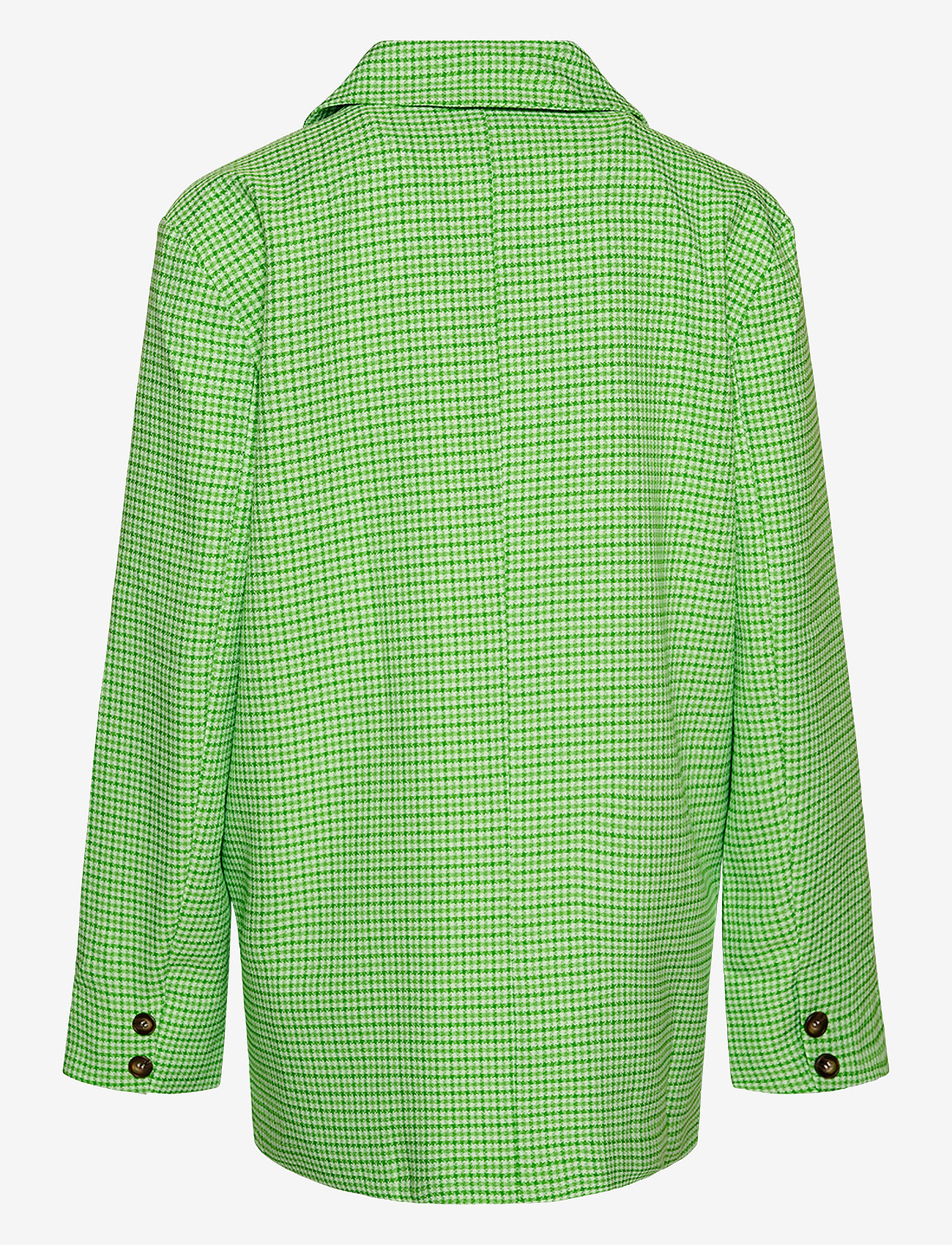 Noella - Mille Oversize Blazer - festtøj til outletpriser - lime green check - 3
