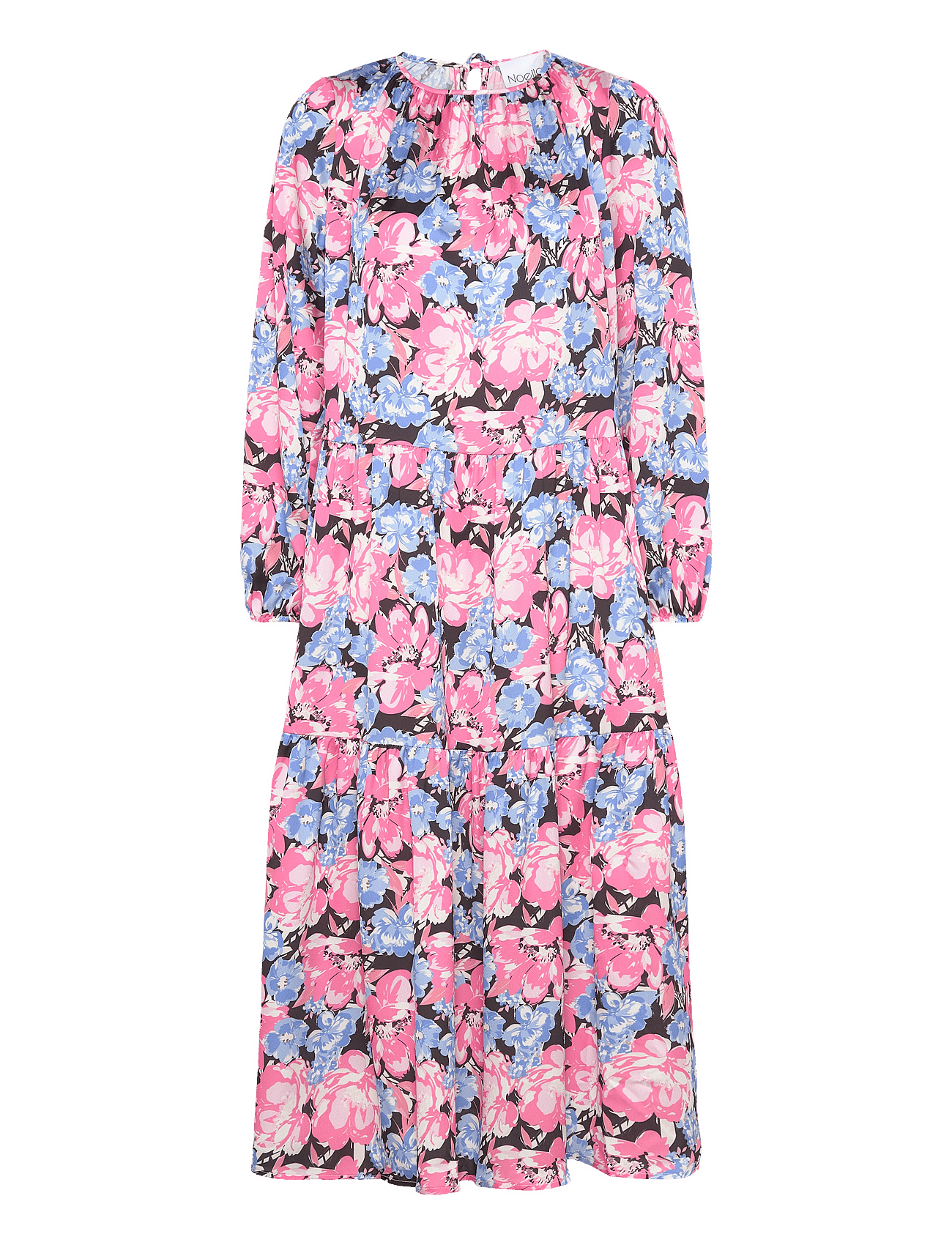 Janelle Long Dress - PINK/BLUE MIX