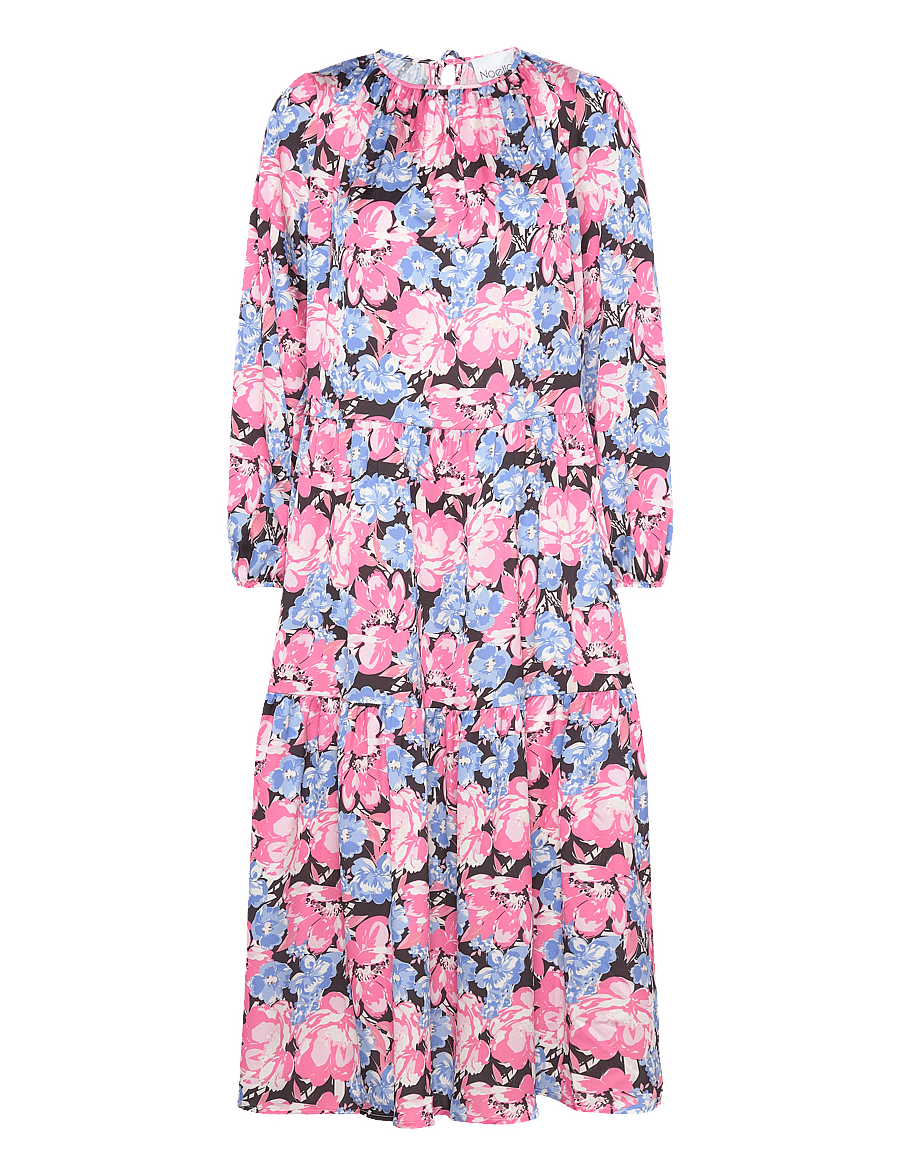 Noella - Janelle Long Dress - kesämekot - pink/blue mix - 0