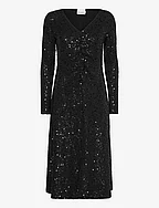 Verona Midi Dress - BLACK W/ BLACK