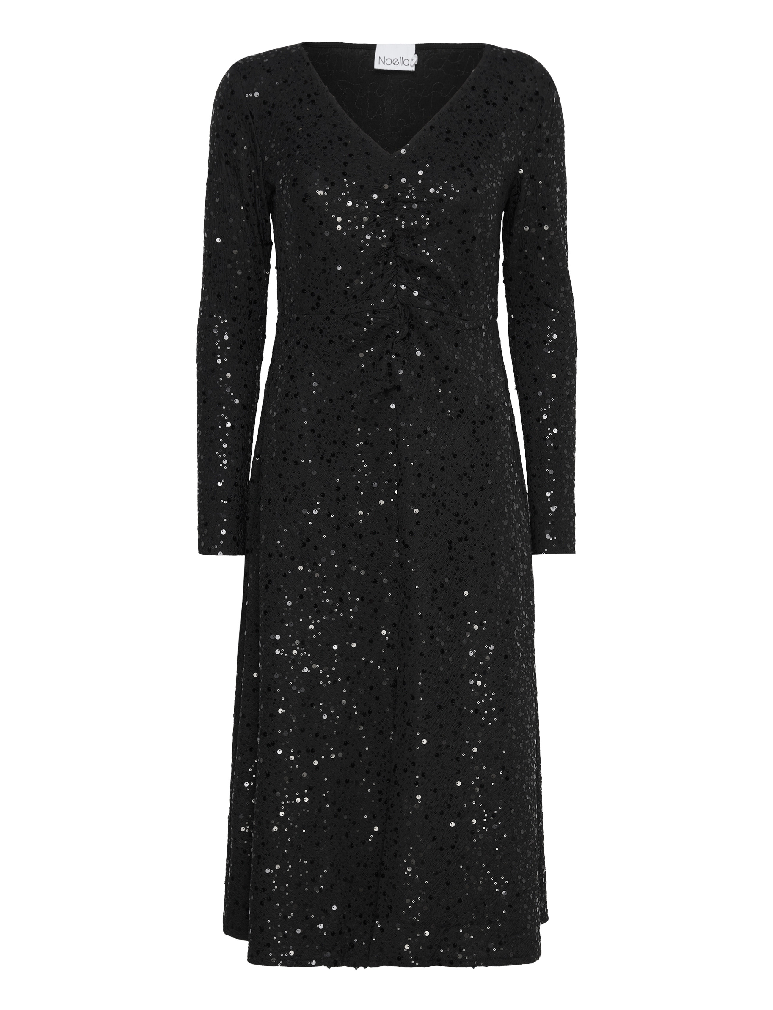 Noella Verona Midi Dress - Kleidid - BLACK W/ BLACK / black