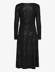 Noella - Verona Midi Dress - paljettklänningar - black w/ black - 1